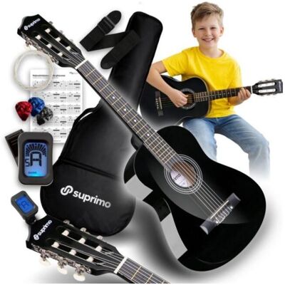 Suprimo JRC SET BK gitara klasyczna 1/4 czarna do, Guitare, Noir Suprimo JRC SET BK gitara klasyczna 1/4 czarna do, Guitare, Noir