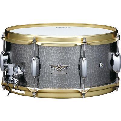 Tama Star Reserve Hand Hammered Aluminum 14x6,5 snaredrum (Batterie acoustique), Batterie, Gris, Argent Tama Star Reserve Hand Hammered Aluminum 14x6,5 snaredrum (Batterie acoustique), Batterie, Gris, Argent