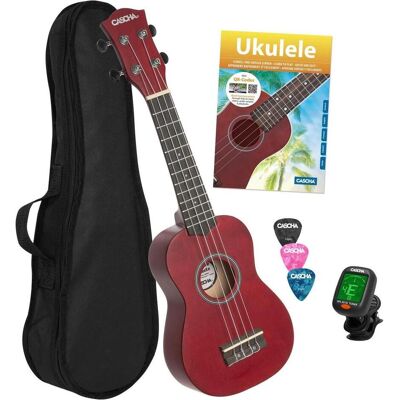 Cascha HH 3970 Ukulélé Soprano Rouge (Soprano), Ukulélé, Rouge Cascha HH 3970 Ukulélé Soprano Rouge (Soprano), Ukulélé, Rouge