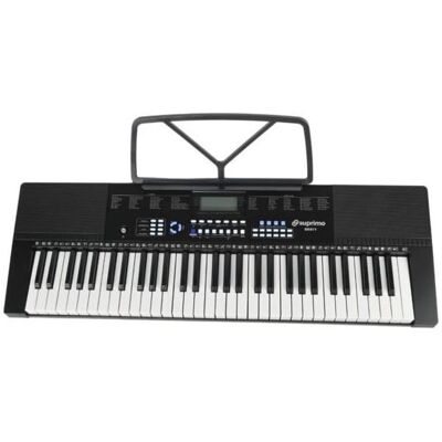 SUPRIMO EK611 - Keyboard elektroniczny edukacyjny 61 klawiszy (61 Boutons), Synthétiseur, Blanc, Noir SUPRIMO EK611 - Keyboard elektroniczny edukacyjny 61 klawiszy (61 Boutons), Synthétiseur, Blanc, Noir