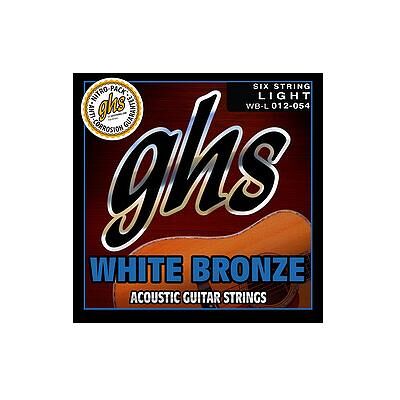 GHS WB-L Blanc Bronze 012/054, Corde de guitare GHS WB-L Blanc Bronze 012/054, Corde de guitare
