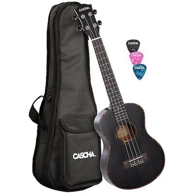 Cascha HH 2305 Premium acajou ténor ukulélé set noir (Teneur), Ukulélé, Noir Cascha HH 2305 Premium acajou ténor ukulélé set noir (Teneur), Ukulélé, Noir