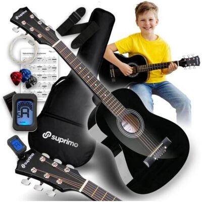 Suprimo JRA SET BK gitara akustyczna 1/4 czarna (Guitare acoustique), Guitare, Noir Suprimo JRA SET BK gitara akustyczna 1/4 czarna (Guitare acoustique), Guitare, Noir