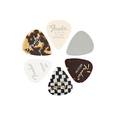 Fender 351 Medley de matériaux, Médiator, Multicolore Fender 351 Medley de matériaux, Médiator, Multicolore
