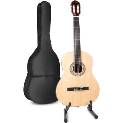 Max Akoestische gitaar voor beginners - SoloArt klassieke gitaar / Spaanse gitaar met (Guitare classique, Bois de tilleul, Cordes en nylon, Érable), Guitare, Marron Max Akoestische gitaar voor beginners - SoloArt klassieke gitaar / Spaanse gitaar met (Guitare classique, Bois de tilleul, Cordes en nylon, Érable), Guitare, Marron