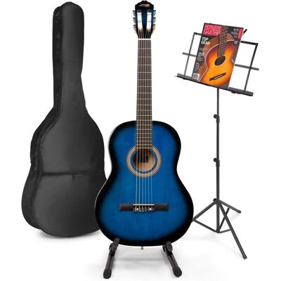 Max Akoestische gitaar voor beginners - SoloArt klassieke gitaar / Spaanse gitaar met (Guitare classique, Érable, Nylon, Tilleul), Guitare, Bleu Max Akoestische gitaar voor beginners - SoloArt klassieke gitaar / Spaanse gitaar met (Guitare classique, Érable, Nylon, Tilleul), Guitare, Bleu
