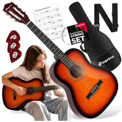 Suprimo CG34 SB guitare classique 3/4 36 pouces sunbu (Guitare classique), Guitare, Noir Suprimo CG34 SB guitare classique 3/4 36 pouces sunbu (Guitare classique), Guitare, Noir