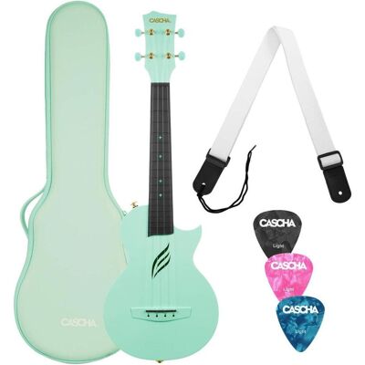 Cascha Ukulele Carbon Fibre Mint Set, Ukulélé, Vert Cascha Ukulele Carbon Fibre Mint Set, Ukulélé, Vert