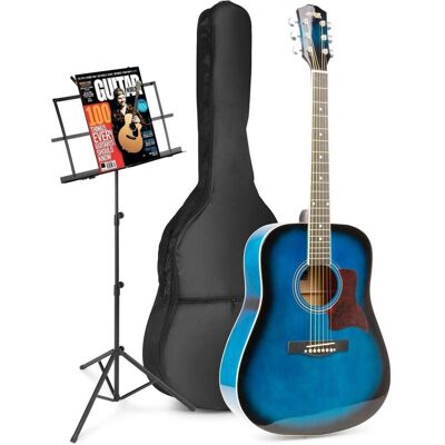 Max Akoestische gitaar voor beginners - SoloJam Western gitaar - Incl. (Guitare acoustique, Bois de tilleul, Érable), Guitare, Bleu Max Akoestische gitaar voor beginners - SoloJam Western gitaar - Incl. (Guitare acoustique, Bois de tilleul, Érable), Guitare, Bleu