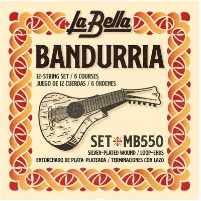 La Bella MB 550 Bandurria (12x, 0.04"), Corde de guitare La Bella MB 550 Bandurria (12x, 0.04"), Corde de guitare