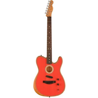 Fender Edition limitée Acoustasonic Player Telecaster RW Fiesta Red met gigbag (Guitare acoustique, Acajou (manche), Palissandre (touche)), Guitare, Rouge Fender Edition limitée Acoustasonic Player Telecaster RW Fiesta Red met gigbag (Guitare acoustique, Acajou (manche), Palissandre (touche)), Guitare, Rouge