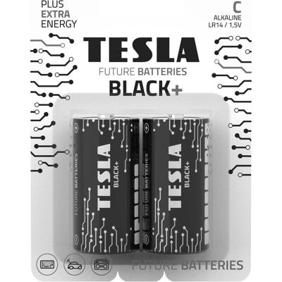 Tesla baterie C BLACK+, 2ks, LR14 (2 pcs, C, R14), Batteries + piles Tesla baterie C BLACK+, 2ks, LR14 (2 pcs, C, R14), Batteries + piles