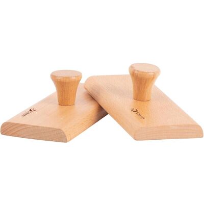 Classic World Percussion de bloc de sable en bois, 2 pièces. (Percussion), Instrument à percussion, Marron Classic World Percussion de bloc de sable en bois, 2 pièces. (Percussion), Instrument à percussion, Marron
