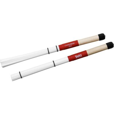 Sela SE035 Cajon Brush avec 180 fibres de nylon (Cajón, Percussion), Instrument à percussion, Marron, Rouge, Blanc Sela SE035 Cajon Brush avec 180 fibres de nylon (Cajón, Percussion), Instrument à percussion, Marron, Rouge, Blanc