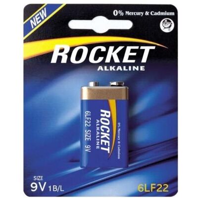 Rocket 6LR22-1BB (9V) Blistera iepakojuma 1gb (1 pcs, 9V Block), Batteries + piles Rocket 6LR22-1BB (9V) Blistera iepakojuma 1gb (1 pcs, 9V Block), Batteries + piles