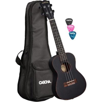 Cascha HH 2300 Premium Concert Ukulele – Noir (De concert), Ukulélé, Noir Cascha HH 2300 Premium Concert Ukulele – Noir (De concert), Ukulélé, Noir