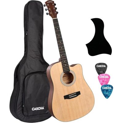 Cascha Guitare Dreadnought CGA110 – Naturel – Série Étudiant (Guitare acoustique, Érable), Guitare, Marron Cascha Guitare Dreadnought CGA110 – Naturel – Série Étudiant (Guitare acoustique, Érable), Guitare, Marron