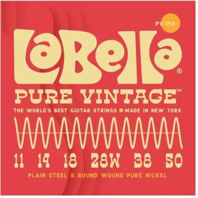 La Bella PV1150 Pure Vintage BL 011/050 (6x, Guitare électrique, 0.05"), Corde de guitare La Bella PV1150 Pure Vintage BL 011/050 (6x, Guitare électrique, 0.05"), Corde de guitare