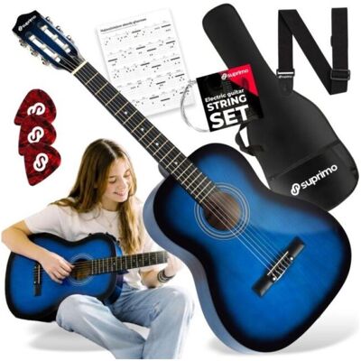 Suprimo CG34 BB guitare classique 3/4 36 pouces blueb (Guitare classique), Guitare, Bleu Suprimo CG34 BB guitare classique 3/4 36 pouces blueb (Guitare classique), Guitare, Bleu