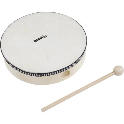 Goldon Tamburin mit Naturfell (Percussion), Instrument à percussion, Blanc, Multicolore Goldon Tamburin mit Naturfell (Percussion), Instrument à percussion, Blanc, Multicolore