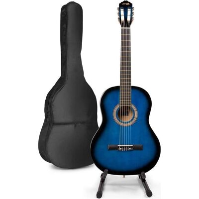 Max Akoestische gitaar voor beginners - SoloArt klassieke gitaar / Spaanse gitaar met (Guitare classique, Bois d'érable, Bois de tilleul, Cordes en nylon), Guitare, Bleu Max Akoestische gitaar voor beginners - SoloArt klassieke gitaar / Spaanse gitaar met (Guitare classique, Bois d'érable, Bois de tilleul, Cordes en nylon), Guitare, Bleu