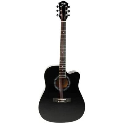 No Name V-TONE AG TWO BK 4/4 Guitare Western Noir (Guitare acoustique, Bois de tilleul, Bois technique, Okoume, Plastique ABS), Guitare, Noir No Name V-TONE AG TWO BK 4/4 Guitare Western Noir (Guitare acoustique, Bois de tilleul, Bois technique, Okoume, Plastique ABS), Guitare, Noir