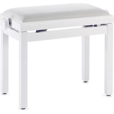 Stagg PB39 WHM VWH - Matgelakte witte pianobank met witte fluwelen zitting - wit, Instrument de musique à clavier : accessoires, Blanc Stagg PB39 WHM VWH - Matgelakte witte pianobank met witte fluwelen zitting - wit, Instrument de musique à clavier : accessoires, Blanc