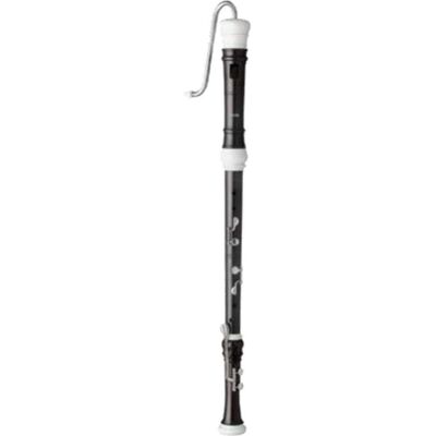 Aulos Flûte à bec baroque, trois pièces, avec étui en lin (Tuyau de raccordement, Baroque), Instrument à vent, Noir Aulos Flûte à bec baroque, trois pièces, avec étui en lin (Tuyau de raccordement, Baroque), Instrument à vent, Noir