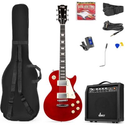 Max Music Guitare électrique GigKit LP Style Rouge (Tilleul), Guitare, Rouge Max Music Guitare électrique GigKit LP Style Rouge (Tilleul), Guitare, Rouge