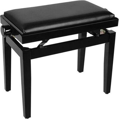 Bausch + Lomb PB1/1025 - Nette piano bank, hoogglans met skai zitting - zwart, Instrument de musique à clavier : accessoires, Noir Bausch + Lomb PB1/1025 - Nette piano bank, hoogglans met skai zitting - zwart, Instrument de musique à clavier : accessoires, Noir