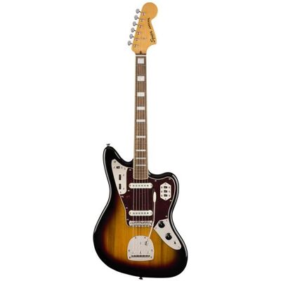 Squier Classic Vibe 70s Jaguar 3-Color Sunburst (Guitare électrique, érable, Indian Laurel, Ossature, Poplar), Guitare, Marron Squier Classic Vibe 70s Jaguar 3-Color Sunburst (Guitare électrique, érable, Indian Laurel, Ossature, Poplar), Guitare, Marron