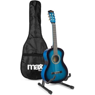 Max SoloArt Junior (Guitare acoustique, Cordes en nylon, Corps en tilleul, Manche en érable), Guitare, Bleu Max SoloArt Junior (Guitare acoustique, Cordes en nylon, Corps en tilleul, Manche en érable), Guitare, Bleu