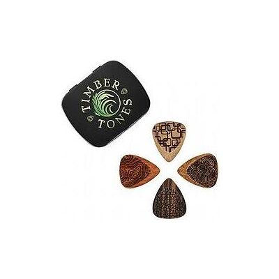 Timber Tone Laser Tones Grip Mixed Tin of 4, Médiator Timber Tone Laser Tones Grip Mixed Tin of 4, Médiator