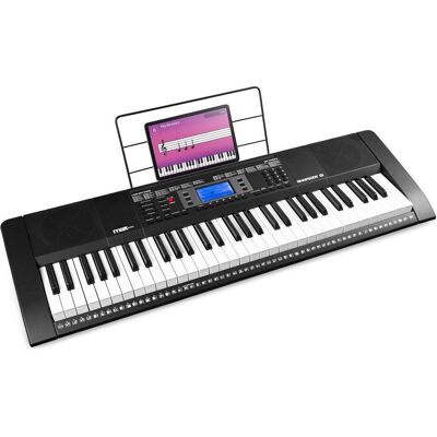 Max Keyboard piano met 61 toetsen - Rhapsody61 keyboard voor beginners - Met gratis (61 Boutons), Synthétiseur, Noir Max Keyboard piano met 61 toetsen - Rhapsody61 keyboard voor beginners - Met gratis (61 Boutons), Synthétiseur, Noir
