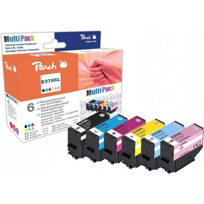 Peach, Cartouche d'impression, No. 378XL Multi-Pack, T3798, REM, FW (C, CF, M, Y) Peach, Cartouche d'impression, No. 378XL Multi-Pack, T3798, REM, FW (C, CF, M, Y)