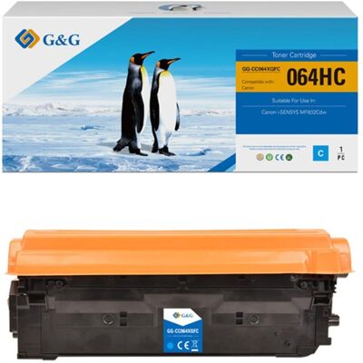 G&G, Toner, kompatibel Toner mit Canon 064 H C, NT-CC064XQFC-RC, cyan, 10500S, high capacity G&G, Toner, kompatibel Toner mit Canon 064 H C, NT-CC064XQFC-RC, cyan, 10500S, high capacity