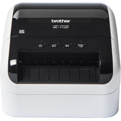 Brother QL-1100c P-Touch (300 dpi), Imprimante d'étiquettes, Noir, Blanc Brother QL-1100c P-Touch (300 dpi), Imprimante d'étiquettes, Noir, Blanc