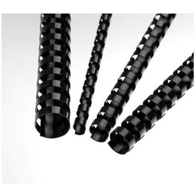 Fellowes EuroSupplies Kunststoffrücken 16 mm schwarz / für 101-120 Blatt - 80 g Papier / 100 Stk, Relieuse : accessoires, Noir Fellowes EuroSupplies Kunststoffrücken 16 mm schwarz / für 101-120 Blatt - 80 g Papier / 100 Stk, Relieuse : accessoires, Noir