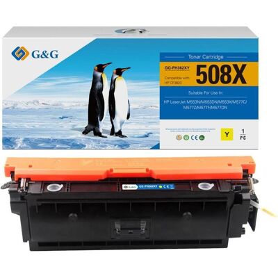 G&G, Toner, kompatibel Toner mit HP CF362X, NT-PH362XY, HP 508X, yellow, 9500S, high capacity (Y) G&G, Toner, kompatibel Toner mit HP CF362X, NT-PH362XY, HP 508X, yellow, 9500S, high capacity (Y)