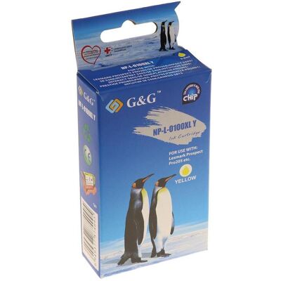 G&G, Cartouche d'impression, Tinte kompatibel mit Lexmark 100XL/ 14N1095E XL-Gelb (Y) G&G, Cartouche d'impression, Tinte kompatibel mit Lexmark 100XL/ 14N1095E XL-Gelb (Y)