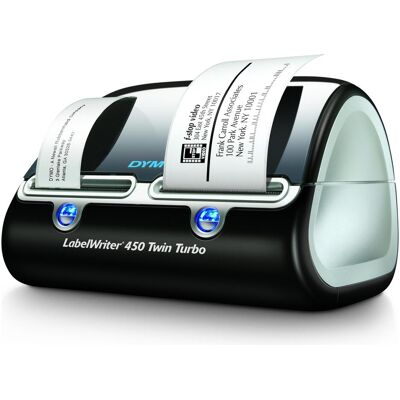 Dymo Machine à écrire les étiquettes 450 Twin Turbo (300 dpi), Imprimante d'étiquettes, Noir, Argent Dymo Machine à écrire les étiquettes 450 Twin Turbo (300 dpi), Imprimante d'étiquettes, Noir, Argent