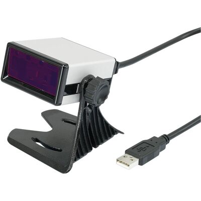 Renkforce Lecteur de codes-barres 1D laser, kit USB, fixe sur pied (Codes à barres 1D), Lecteur de codes barres, Gris, Noir Renkforce Lecteur de codes-barres 1D laser, kit USB, fixe sur pied (Codes à barres 1D), Lecteur de codes barres, Gris, Noir