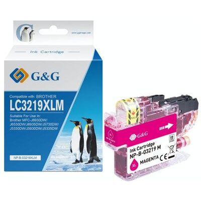 G&G, Cartouche d'impression, Magentatintenpatrone, kompatibel mit Brother LC3219XLM, 1500 (M) G&G, Cartouche d'impression, Magentatintenpatrone, kompatibel mit Brother LC3219XLM, 1500 (M)