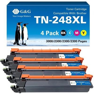 G&G, Toner, Toner kompatibel mit Brother TN248XL CMYK G&G, Toner, Toner kompatibel mit Brother TN248XL CMYK