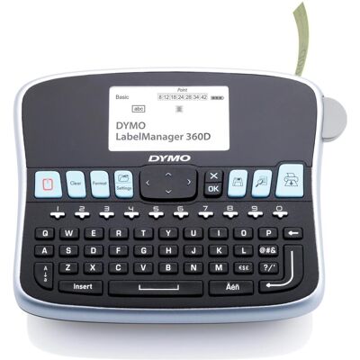 Dymo LabelManager 360D 6/9/12/19 mm - Rubans Qwertz EU, Étiqueteuse, Noir, Argent Dymo LabelManager 360D 6/9/12/19 mm - Rubans Qwertz EU, Étiqueteuse, Noir, Argent