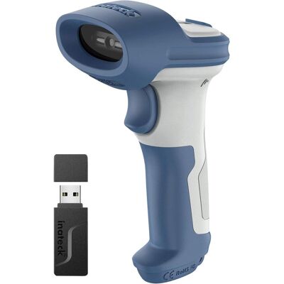 Inateck Scanners de codes-barres (Codes à barres 1D, Codes à barres 2D), Lecteur de codes barres, Gris, Bleu, Blanc Inateck Scanners de codes-barres (Codes à barres 1D, Codes à barres 2D), Lecteur de codes barres, Gris, Bleu, Blanc