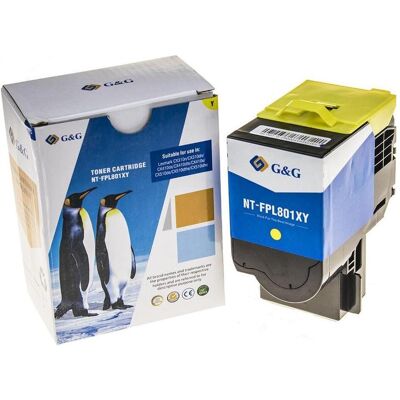 G&G, Toner, kompatibel Toner mit Lexmark 80C2SY0, NT-FPL801XY-A, yellow, 2000S (Y) G&G, Toner, kompatibel Toner mit Lexmark 80C2SY0, NT-FPL801XY-A, yellow, 2000S (Y)