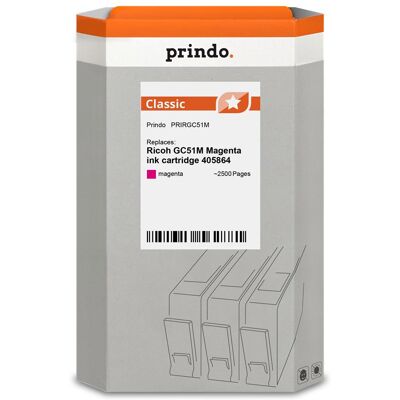 Prindo, Cartouche d'impression, compatible avec Ricoh GC51M (M) Prindo, Cartouche d'impression, compatible avec Ricoh GC51M (M)