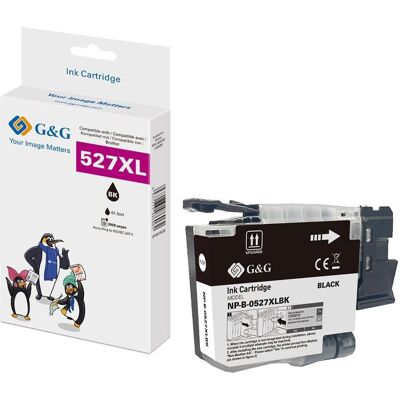G&G, Cartouche d'impression, Tinte kompatibel mit Brother LC527XLBK (3000 Seiten) BK (CF) G&G, Cartouche d'impression, Tinte kompatibel mit Brother LC527XLBK (3000 Seiten) BK (CF)