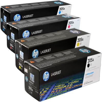 HP Toner, 4 toner CF530A-CF533A 205A multipack K C M Y 4 couleurs (C, CF, M, Y) HP Toner, 4 toner CF530A-CF533A 205A multipack K C M Y 4 couleurs (C, CF, M, Y)